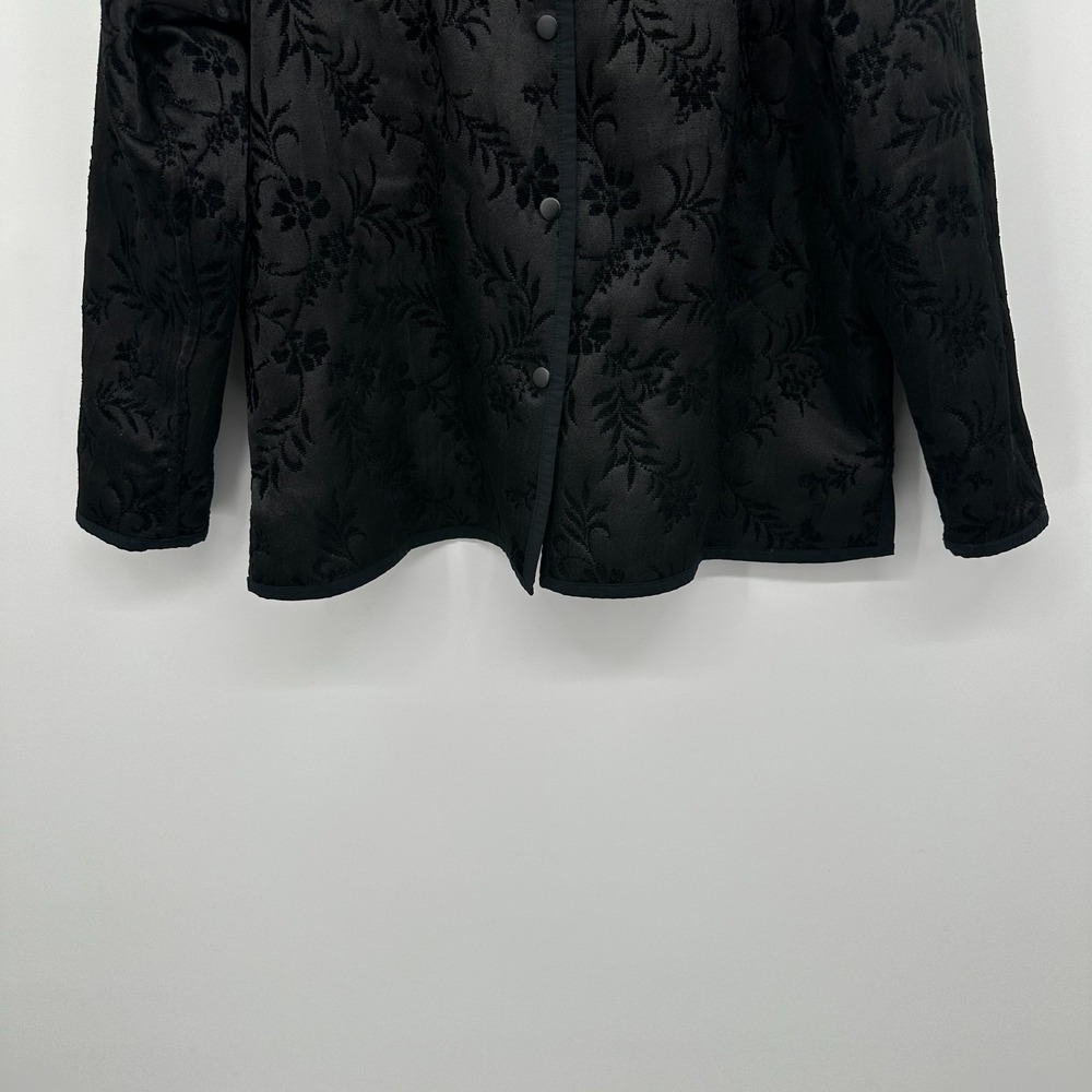 Coldwater‎ Creek Jacket Coat Size XL Reversible Brocade Embossed Forestcore Boho - Picture 10 of 15